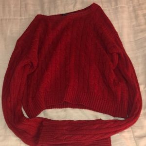 Red crop top sweater from brandy Melville